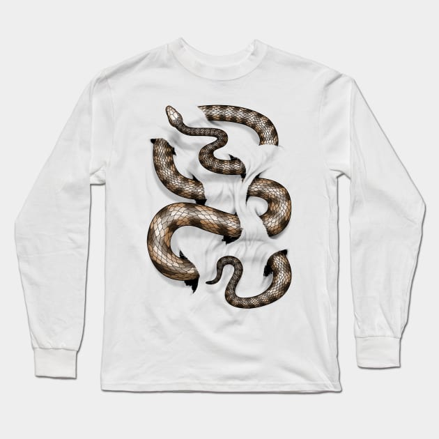 Twisted Snake Long Sleeve T-Shirt by MaratusFunk